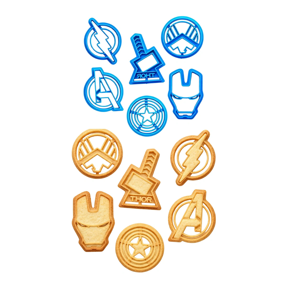 Avengers Marvel Superhero Cookie Cutter 6 Pcs Set - Iconic Cake Art