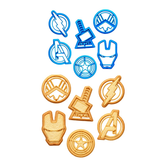 Avengers Marvel Superhero Cookie Cutter 6 Pcs Set - Iconic Cake Art
