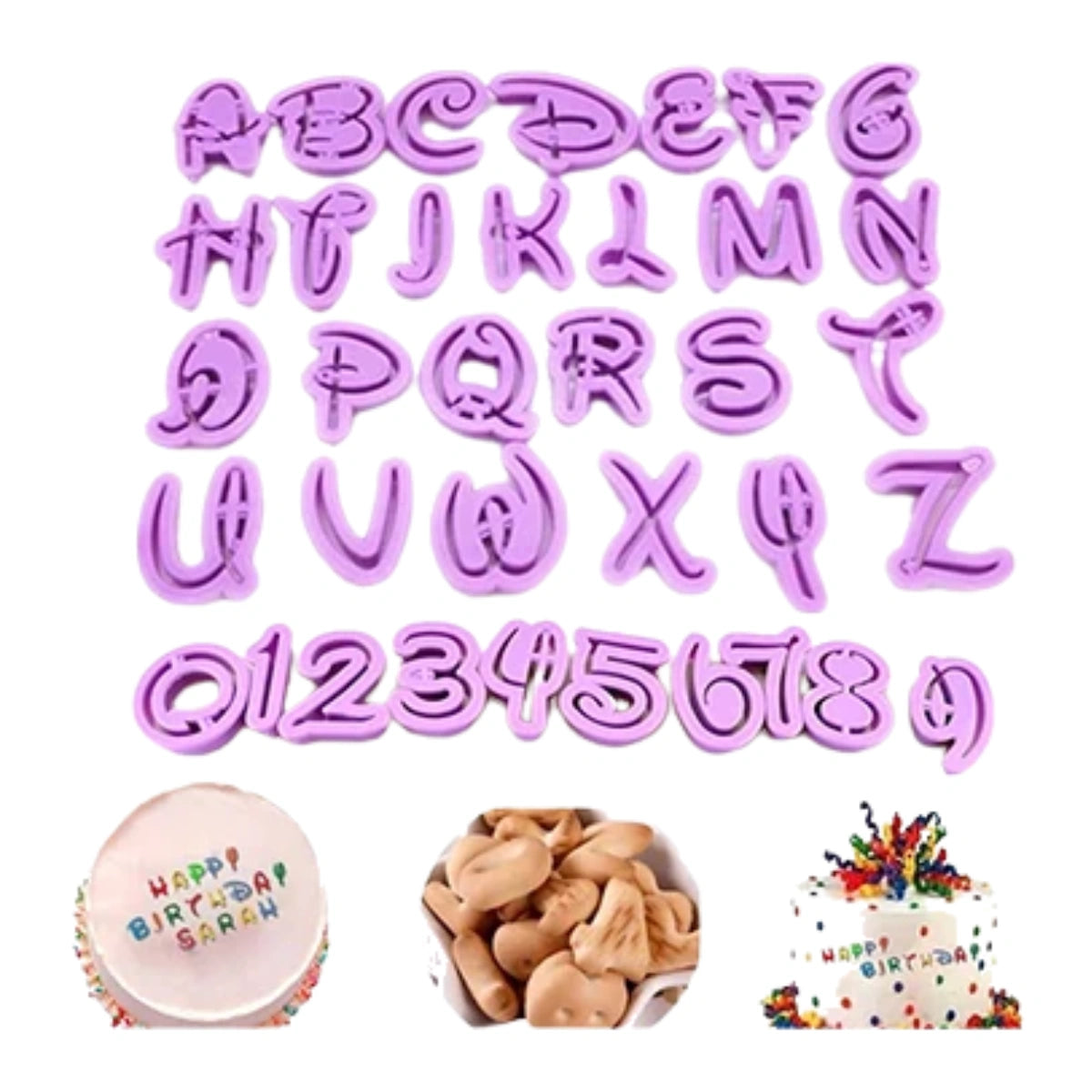 Disney Style Alphabet Cookie Cutter Set - Iconic Cake Art