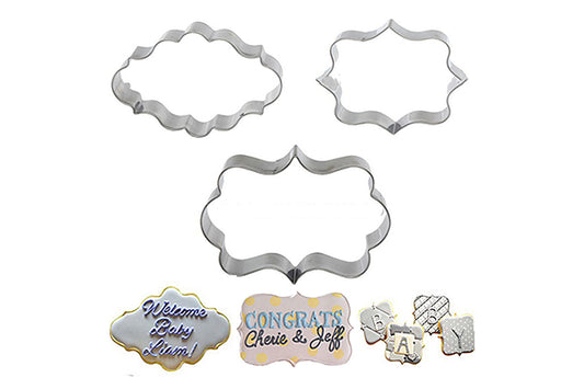 Plaque Cutter Set - Cookie Cutters - (3 Pack) - Iconic Cake Art