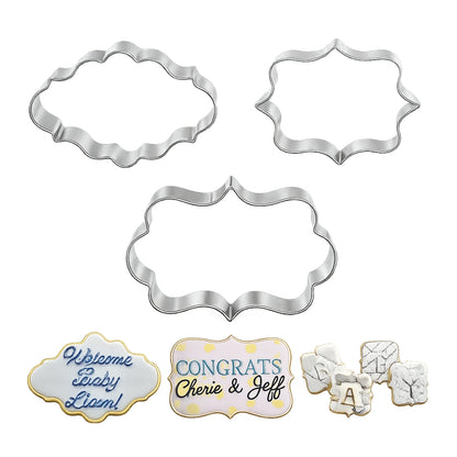 Plaque Cutter Set - Cookie Cutters - (3 Pack) - Iconic Cake Art