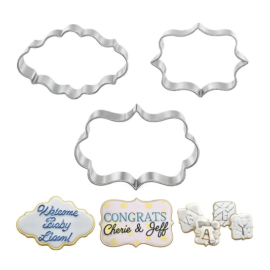 Plaque Cutter Set - Cookie Cutters - (3 Pack) - Iconic Cake Art