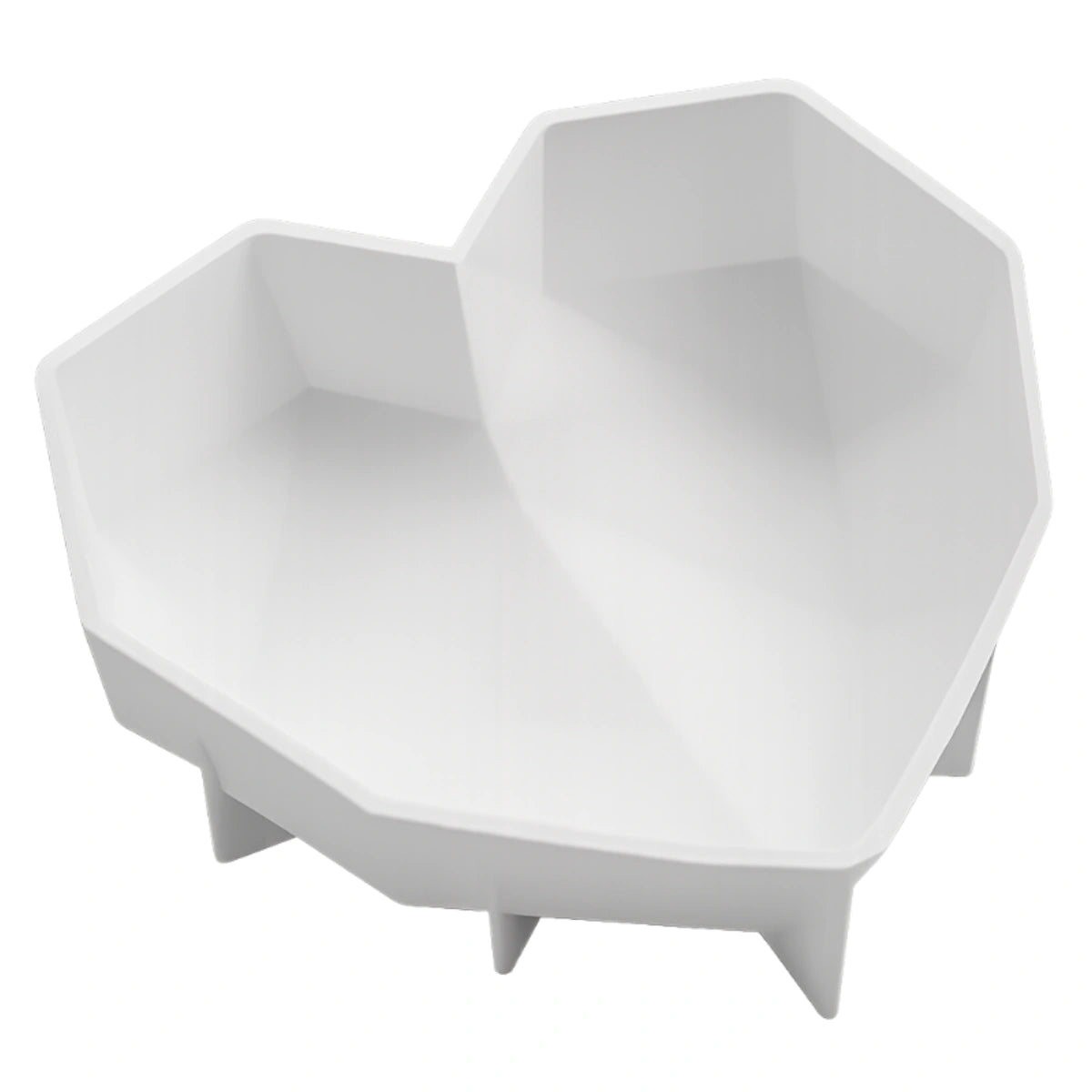 Single Cavity 3D Geometric Diamond Heart Silicone Cake Mould - Iconic Cake Art