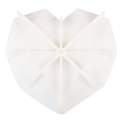 Single Cavity 3D Geometric Diamond Heart Silicone Cake Mould - Iconic Cake Art