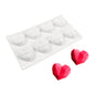 8 Cavity 3D Geometric Diamond Heart Silicone Cake Mould - Iconic Cake Art