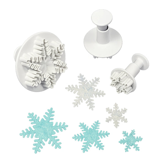 Snowflake Plunger Cutters Set Of 3