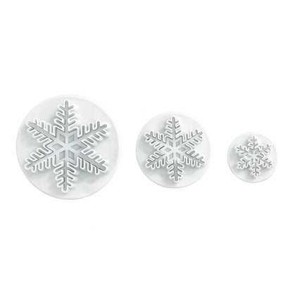 Snowflake Plunger Cutters Set Of 3