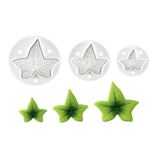 Large Ivy Leaf Veined Plunger Cutter (3 Pack) - T Quality Tools