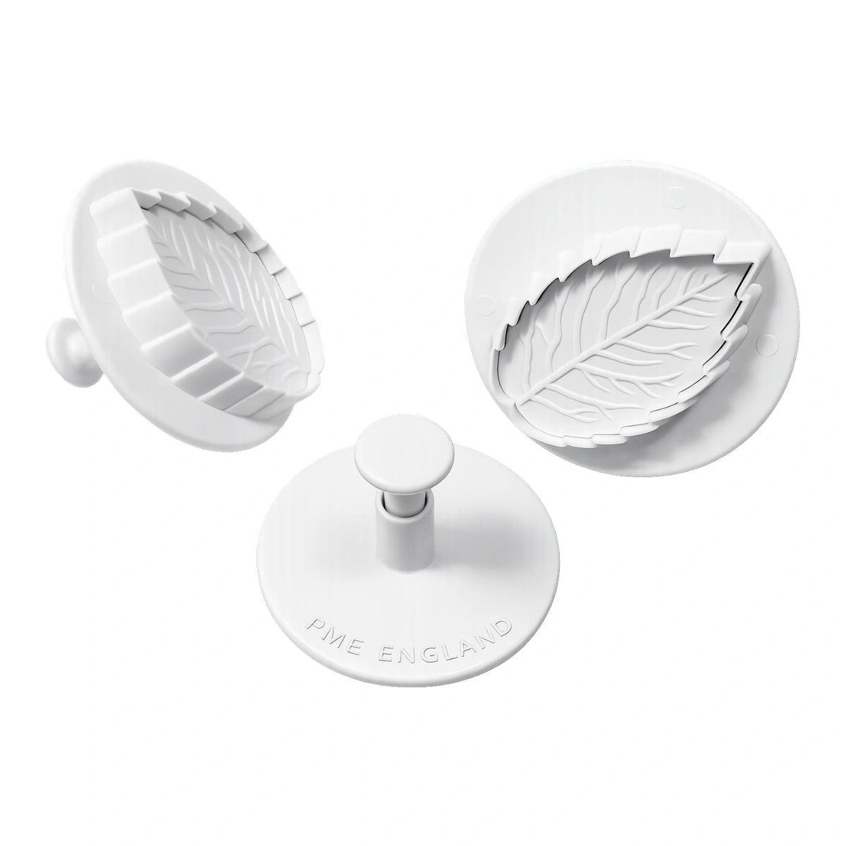 Veined Rose Leaf Plunger Cutters Set Of 3