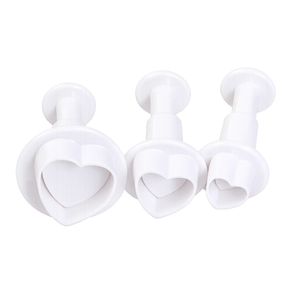 Heart Shape Plunger Cutter Set Of 3