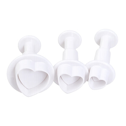 Heart Shape Plunger Cutter Set Of 3