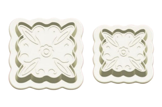 Square Plaque Scroll Design Plunger Cutter Set (2 Pack) - T Quality Tools