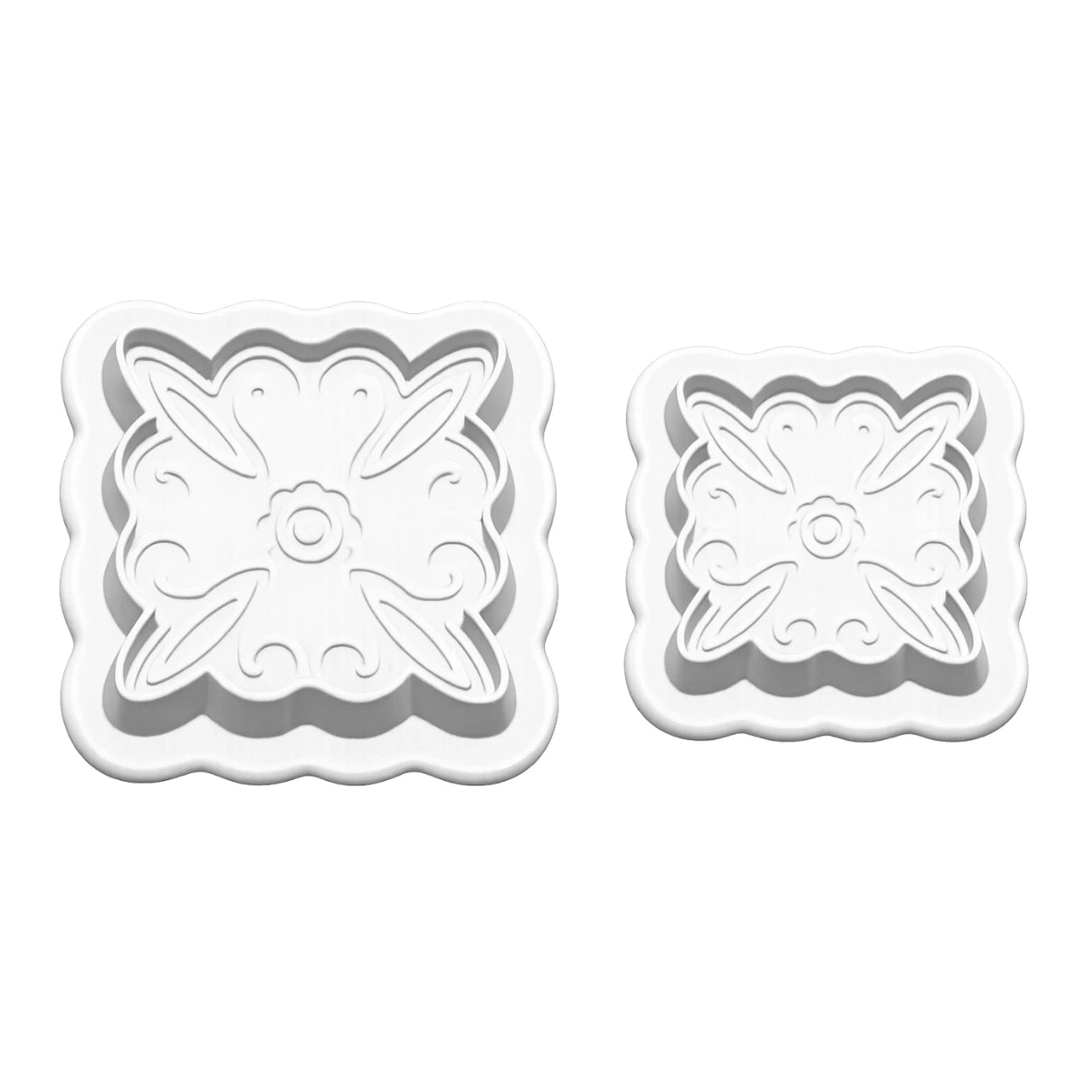 Square Plaque Scroll Design Plunger Cutter Set (2 Pack) - T Quality Tools