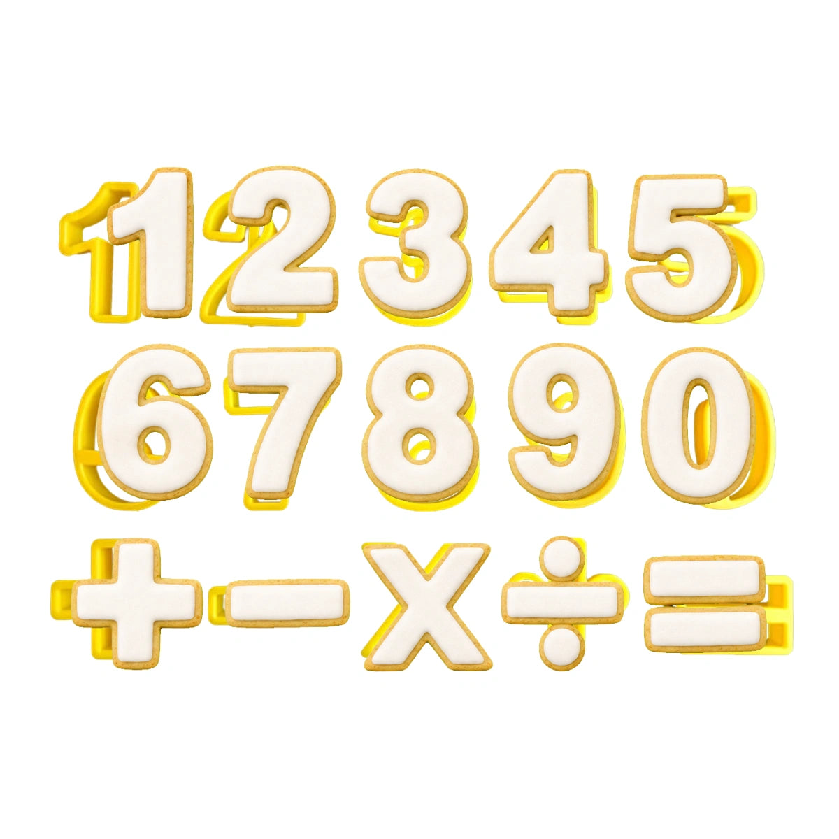 Yellow Numbers Cookie Cutter Set - T Quality Tools