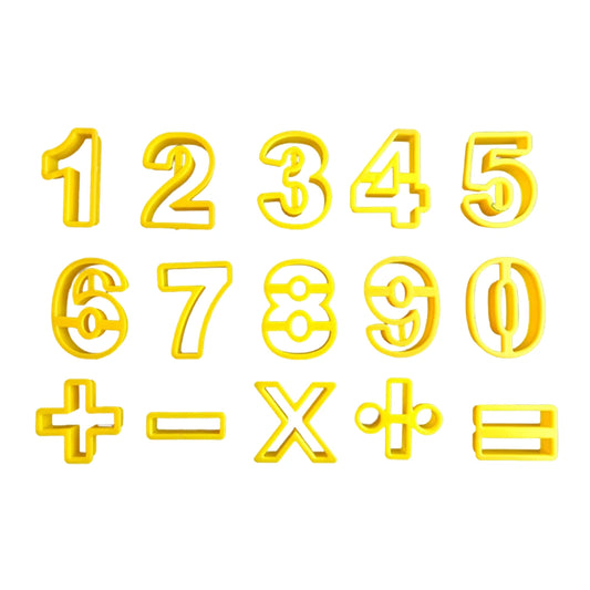 Yellow Numbers Cookie Cutter Set - T Quality Tools