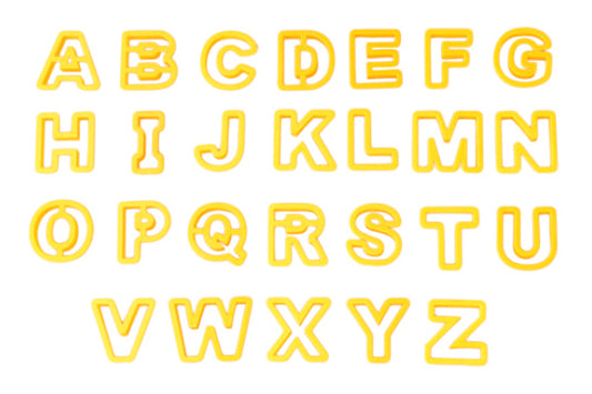 Yellow Alphabet Cookie Cutter Set - T Quality Tools