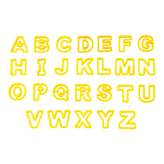 Yellow Alphabet Cookie Cutter Set - T Quality Tools