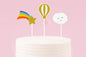 Shooting Star and Balloon Cake Topper Set (3 Pack) - Iconic Cake Art