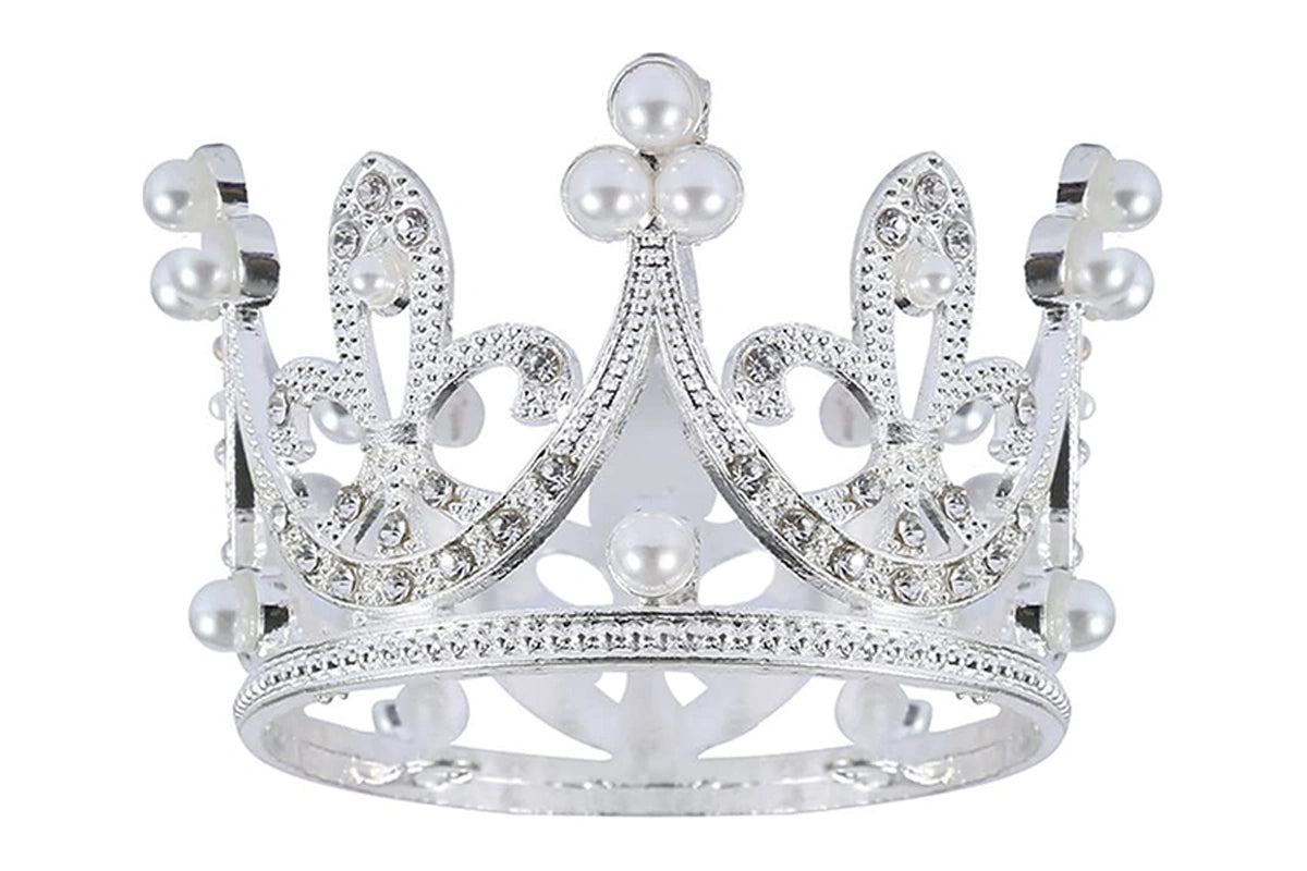 Fleur De Lis Tiara Crown - Diameter - Cake Topper 55mm - Iconic Cake Art