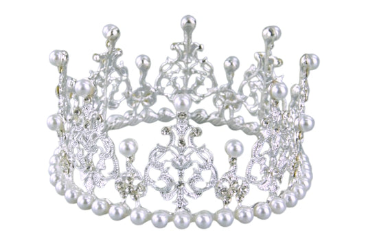 Pearl Accent Tiara Crown - Diameter - Cake Topper 145mm - Iconic Cake Art