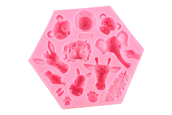 Jungle Animal Faces Silicone Mould - Iconic Cake Art