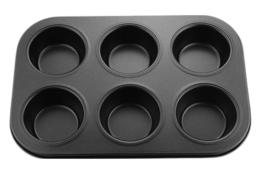 Non Stick 6 Hole Cupcake Pan - Muffin - Iconic Cake Art