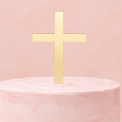 Gold Cross Topper - Iconic Cake Art