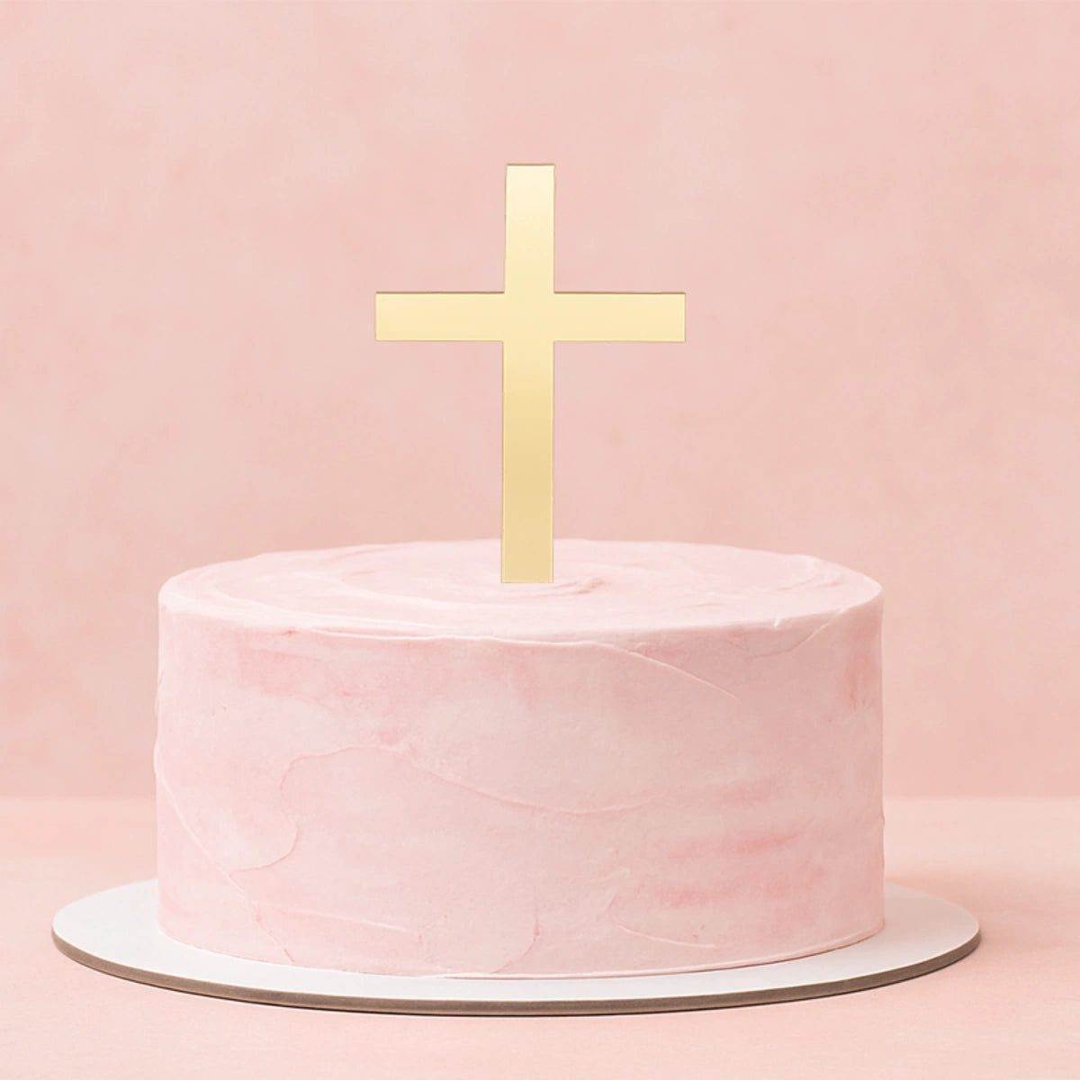 Gold Cross Topper - Iconic Cake Art