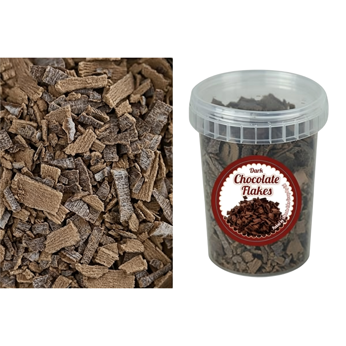 Chocolate Dark Flakes - Cake Toppings 80g