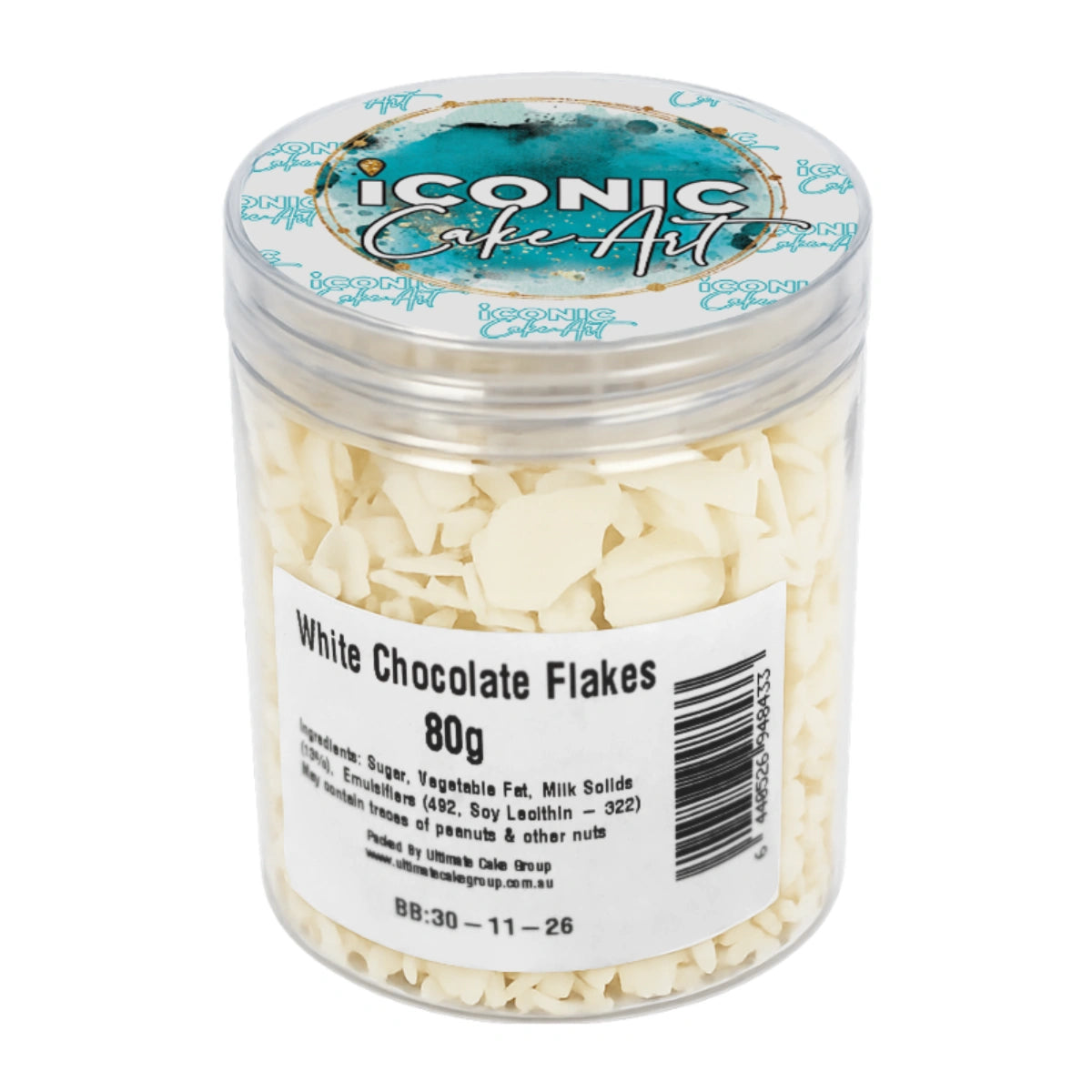 Chocolate White Flakes - Cake Toppings 80g
