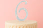 Diamante Number 6 - Rhinestone Cake Topper Monogram Birthday Anniversary 12cm - Iconic Cake Art