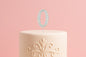 Diamante Number 0 - Rhinestone Cake Topper Monogram Birthday Anniversary 4.5cm - Iconic Cake Art