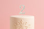 Diamante Number 2 - Rhinestone Cake Topper Monogram Birthday Anniversary 4.5cm - Iconic Cake Art
