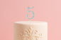 Diamante Number 5 - Rhinestone Cake Topper Monogram Birthday Anniversary 4.5cm - Iconic Cake Art