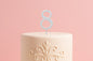 Diamante Number 8 - Rhinestone Cake Topper Monogram Birthday Anniversary 4.5cm - Iconic Cake Art