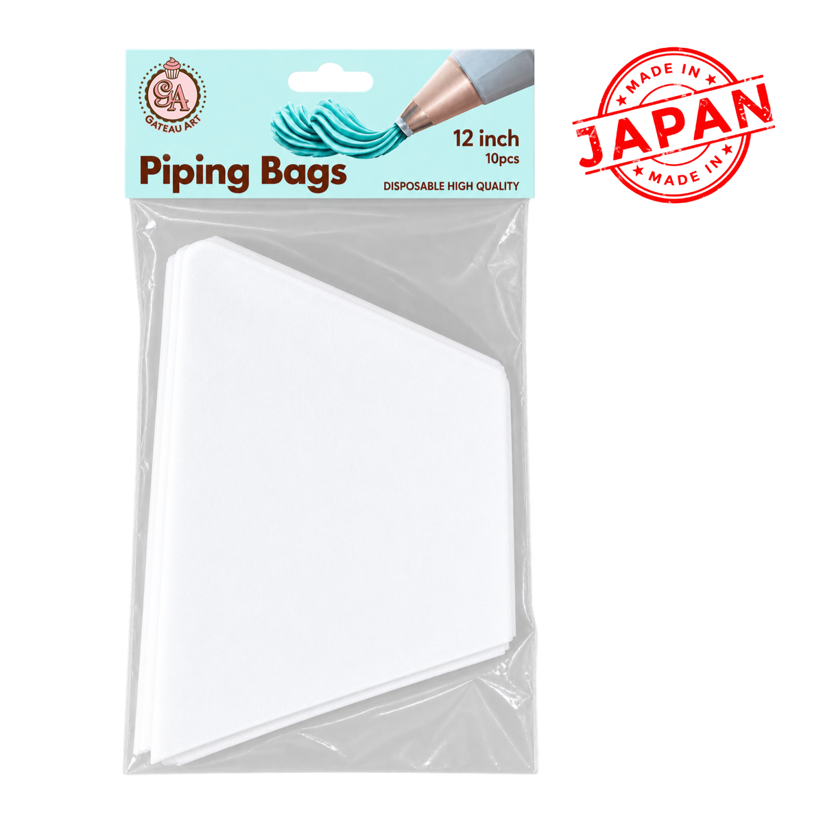 Disposable Piping Bags - Pack of 10 12 Inch - Gateau Art