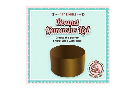 Single Round Ganache Lid - Sharp Edge - Gateau Art - 11 Inch