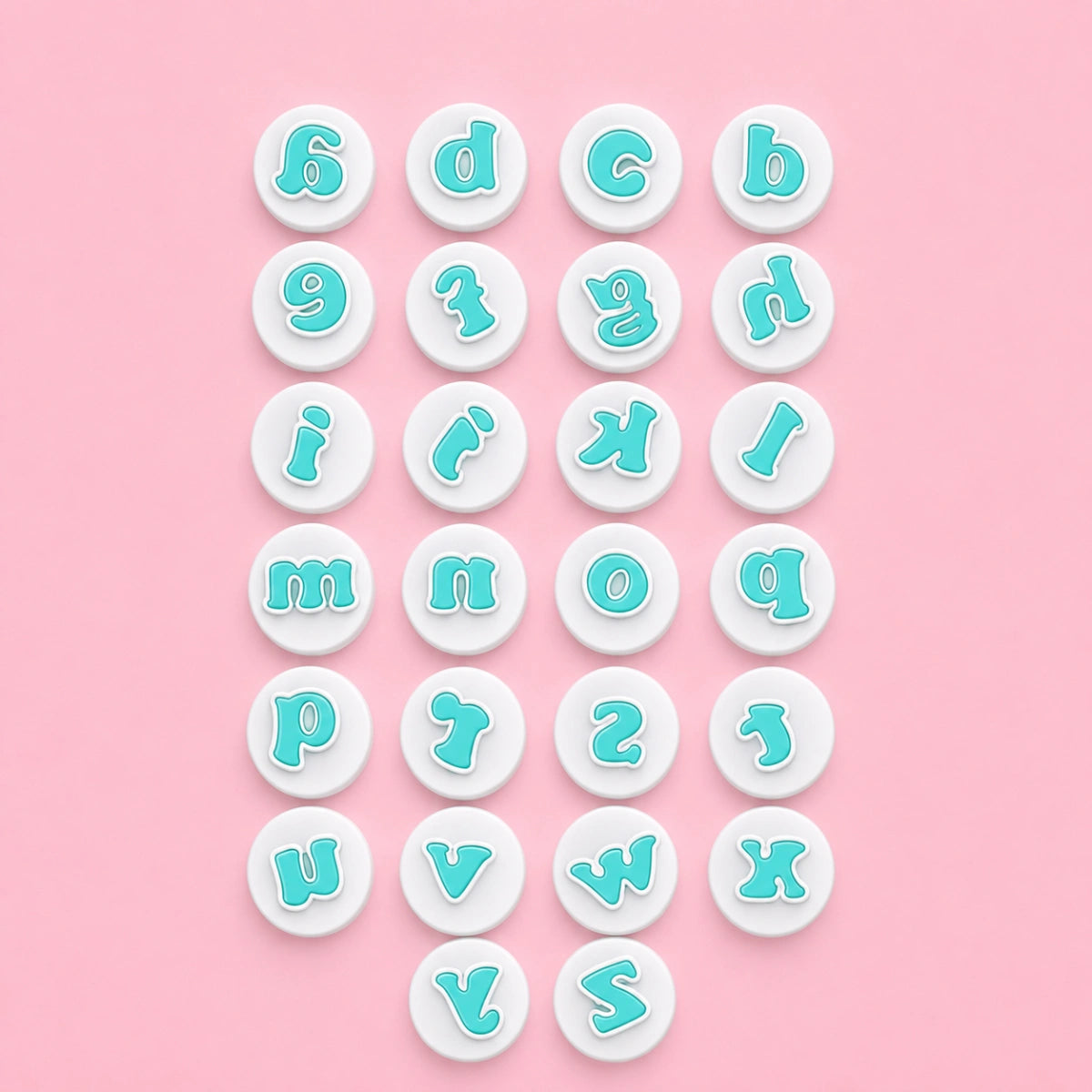 Mini Lower Case Alphabet Simply Push Plunger Cutters (26 Pack) - Iconic Cake Art