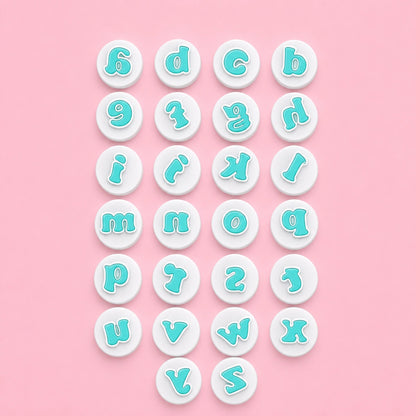 Mini Lower Case Alphabet Simply Push Plunger Cutters (26 Pack) - Iconic Cake Art