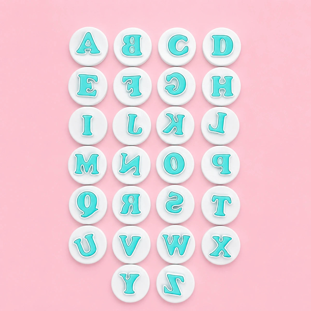 Mini Upper Case Alphabet Simply Push Plunger Cutters (26 Pack) - Iconic Cake Art