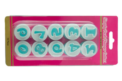 Mini Number Simply Push Plunger Cutters (10 Pack) - Iconic Cake Art