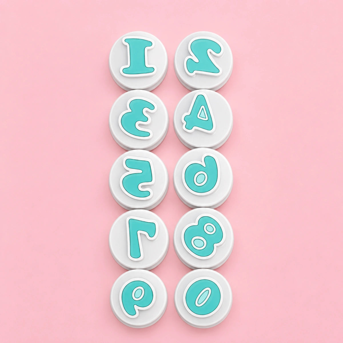 Mini Number Simply Push Plunger Cutters (10 Pack) - Iconic Cake Art