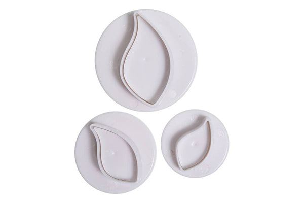 Curved Leaf Plunger Cutters (3 Pack) - Iconic Cake Art