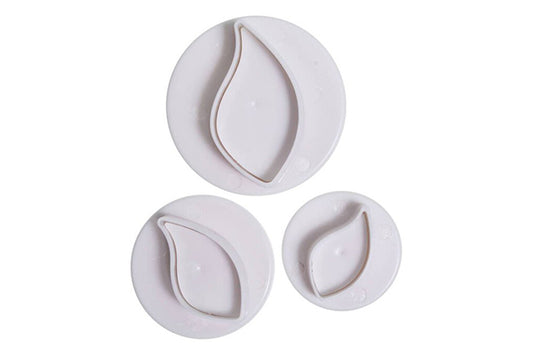 Curved Leaf Plunger Cutters (3 Pack) - Iconic Cake Art