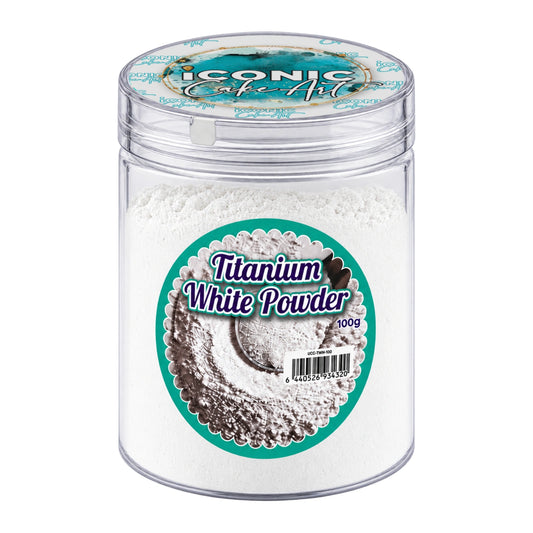 White Titanium Powder 100g - Iconic Cake Art
