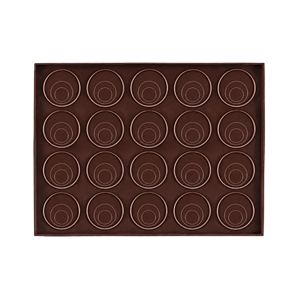 Macaron Sheet - Pan Holds Up to 20 Shells - Easy Flex Chocolate Silicone Mould - Iconic Cake Art