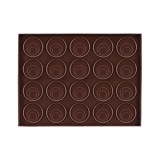 Macaron Sheet - Pan Holds Up to 20 Shells - Easy Flex Chocolate Silicone Mould - Iconic Cake Art
