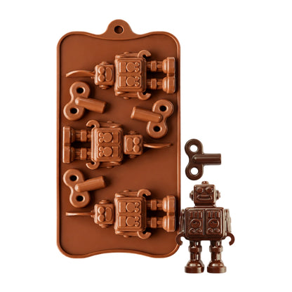 Robot and Keys - Easy Flex Chocolate Silicone Mould - Iconic Cake Art