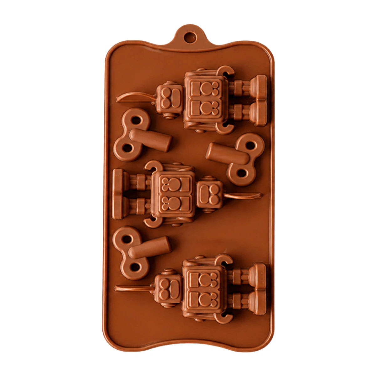 Robot and Keys - Easy Flex Chocolate Silicone Mould - Iconic Cake Art