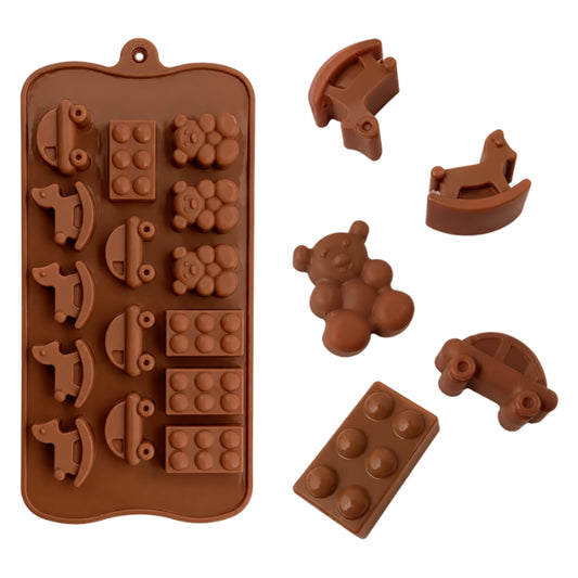Toys - Cooking Horse Lego Car - Easy Flex Chocolate Silicone Mould - Iconic Cake Art